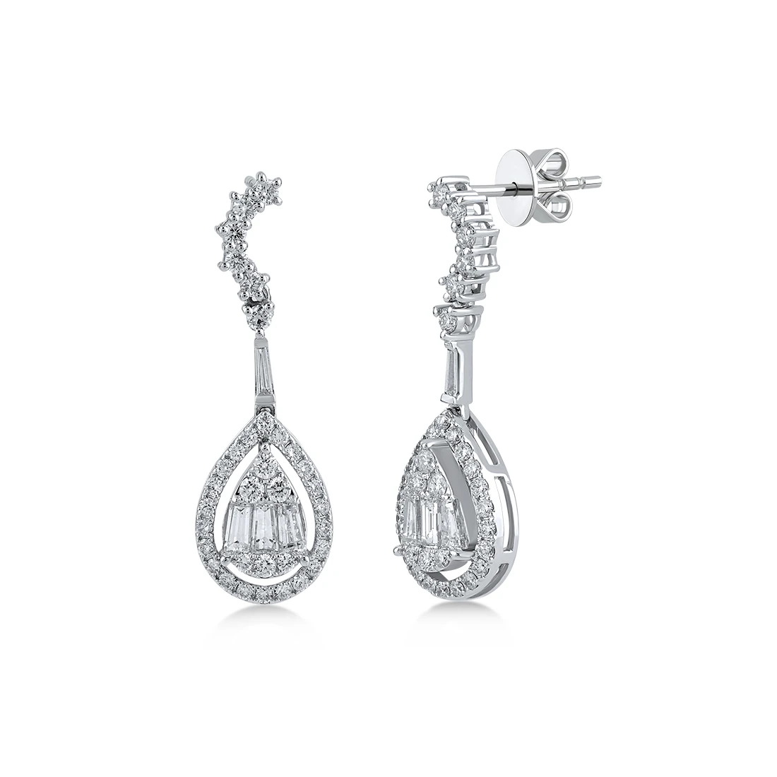 1,18 Karat Tasarım Pırlanta Küpe