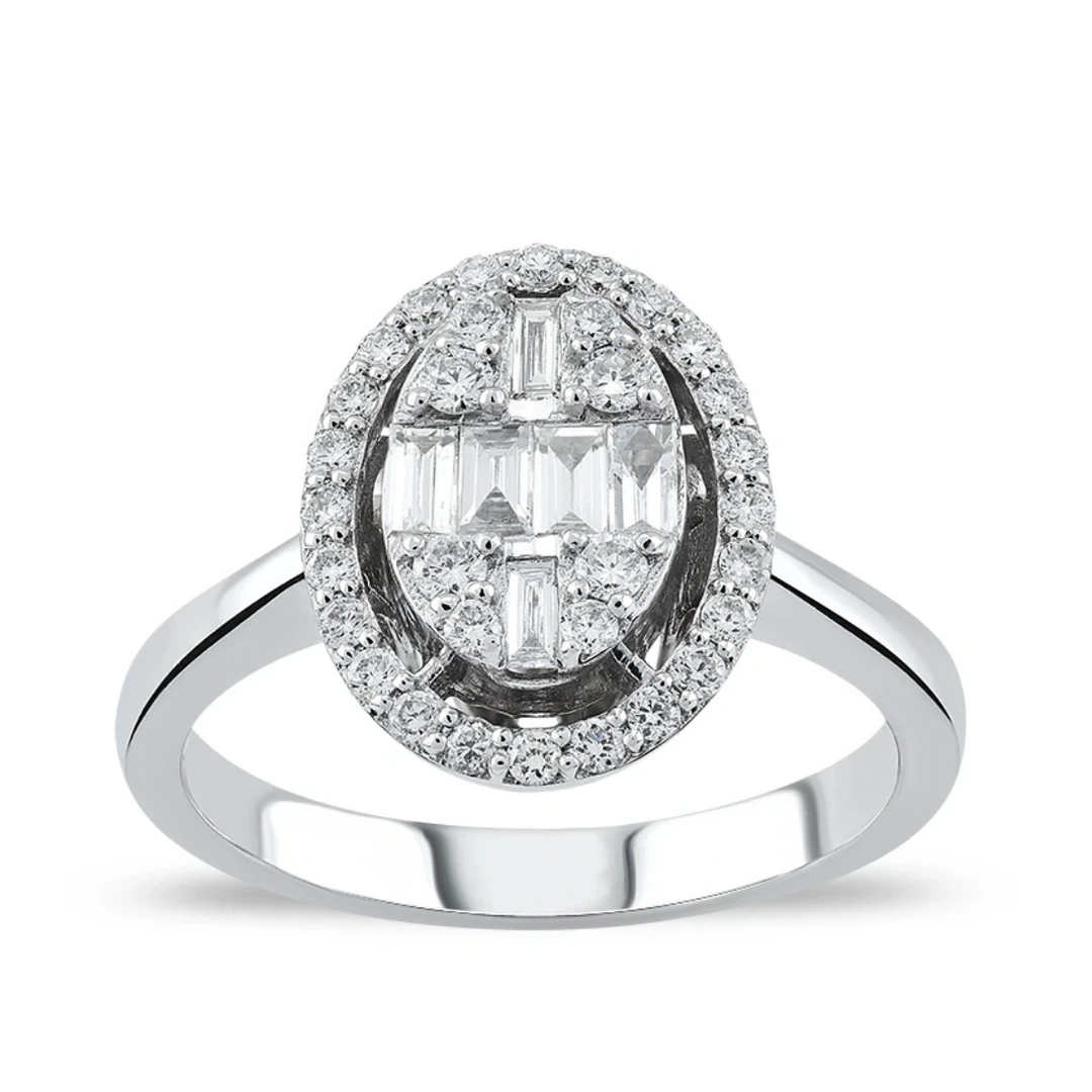 0,51 Karat Pırlanta Baget Yüzük