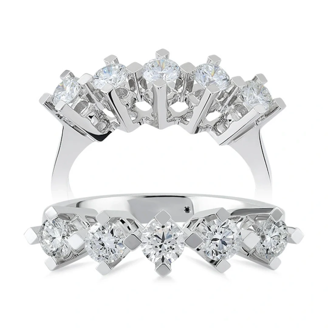 0,75 Karat Pırlanta Beştaş Yüzük