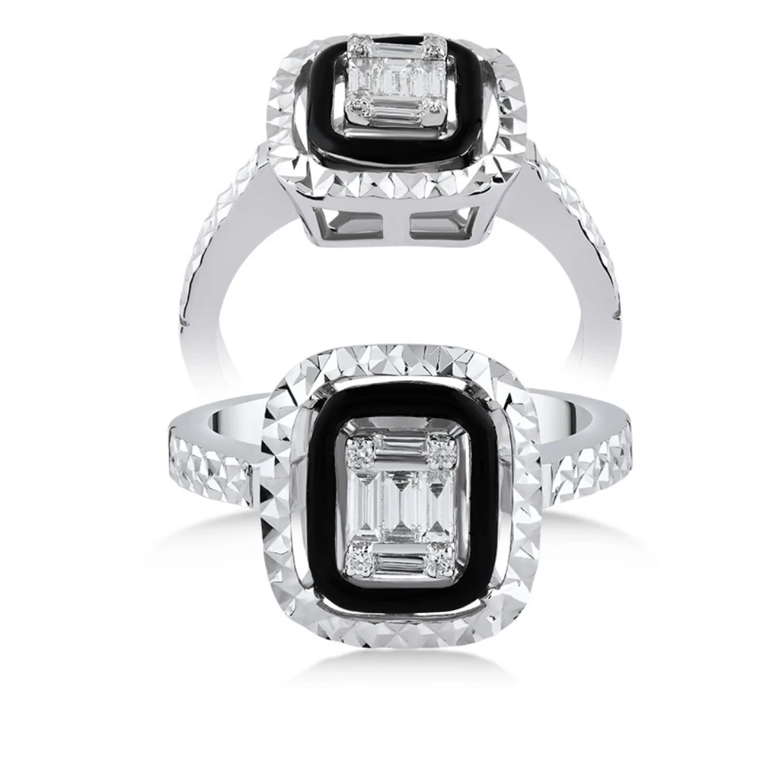 0,17 Karat Pırlanta Baget Yüzük