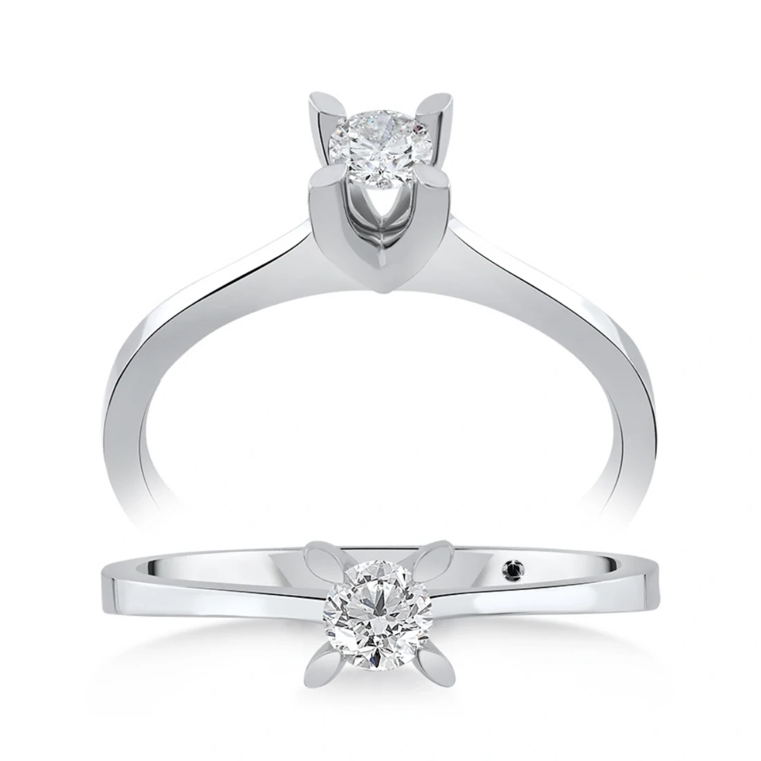 0,18 Karat Tektaş Pırlanta Yüzük