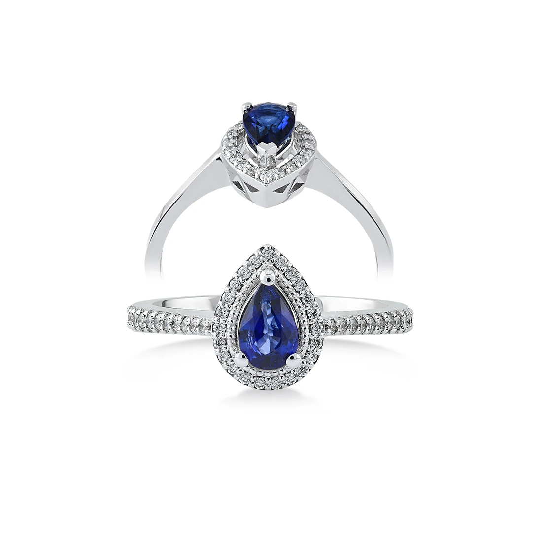 0,53 Karat Pırlanta Safir Yüzük