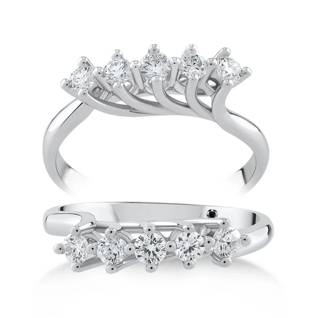 0,40 Karat Pırlanta Beştaş Yüzük