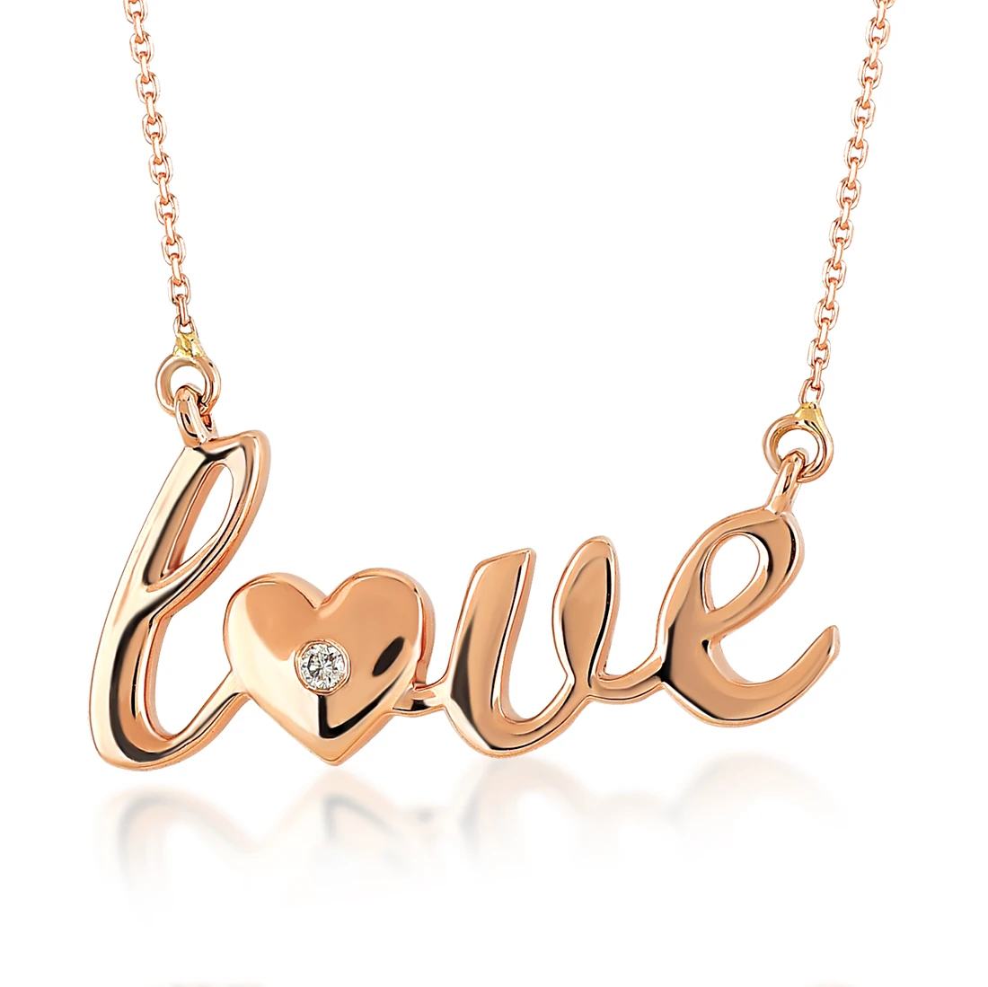 Pırlanta Altın Love Kolye