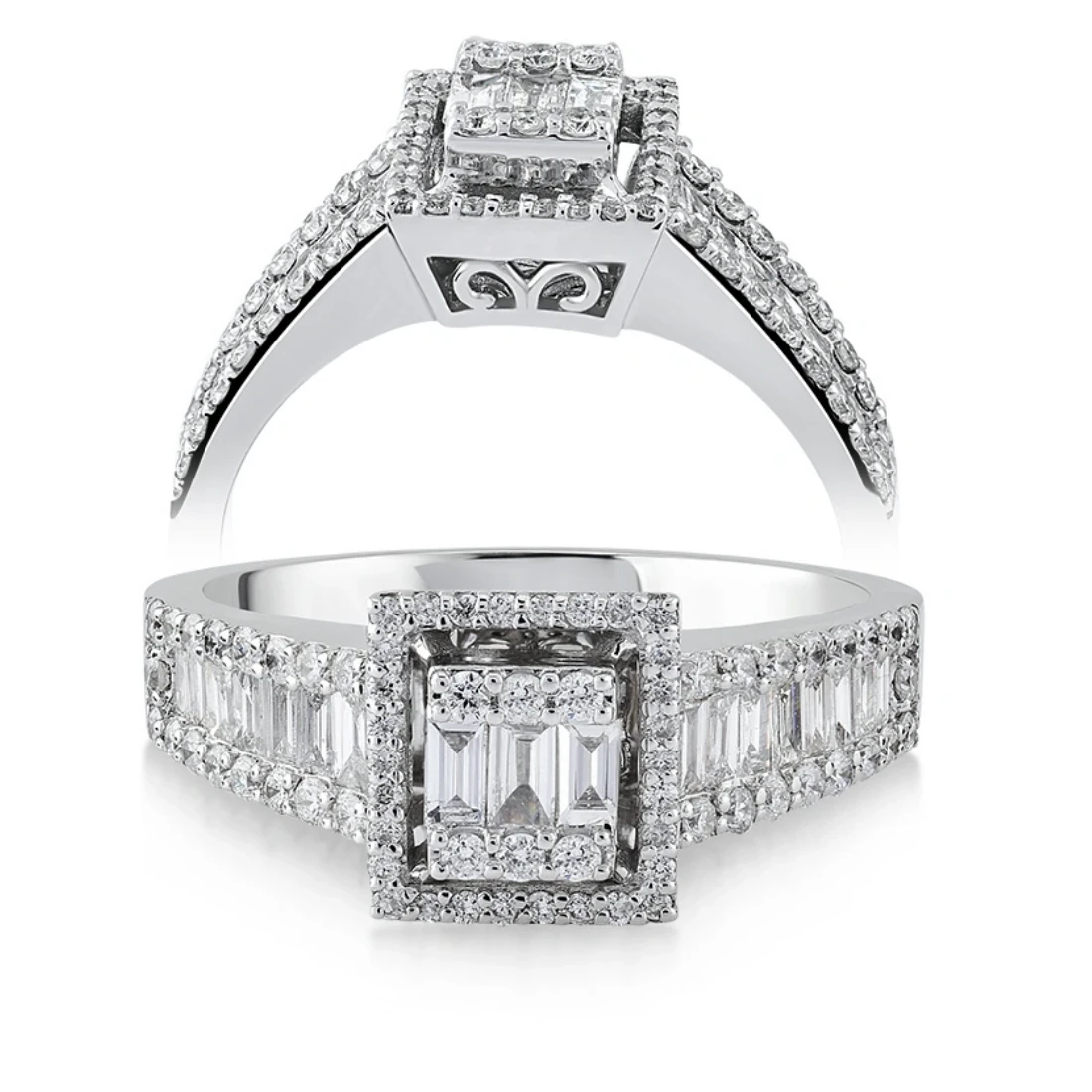 0,65 Karat Pırlanta Baget Yüzük