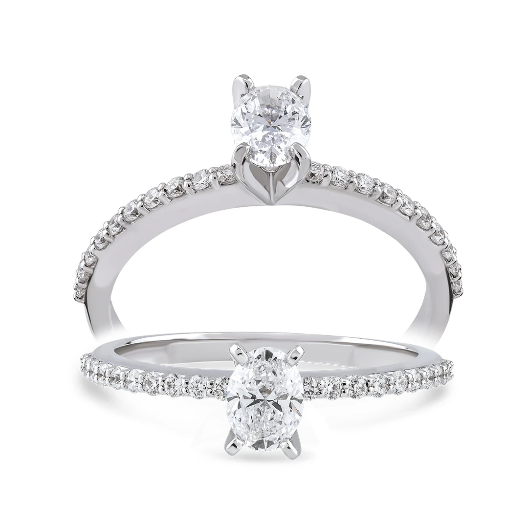 0,45 Karat Oval Tektaş Pırlanta Yüzük