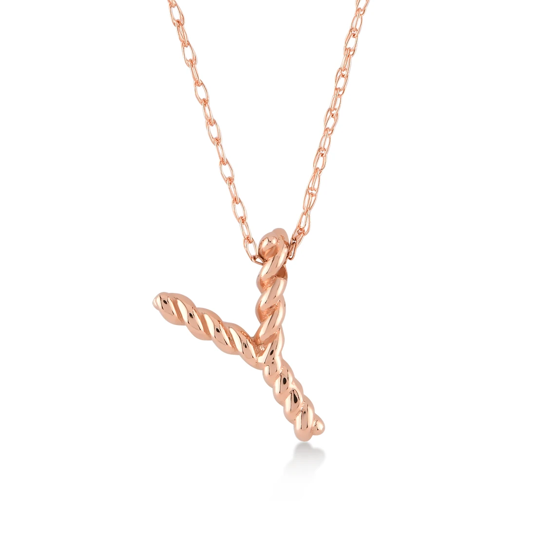 0,01 Karat Y Harfi Pırlanta Kolye