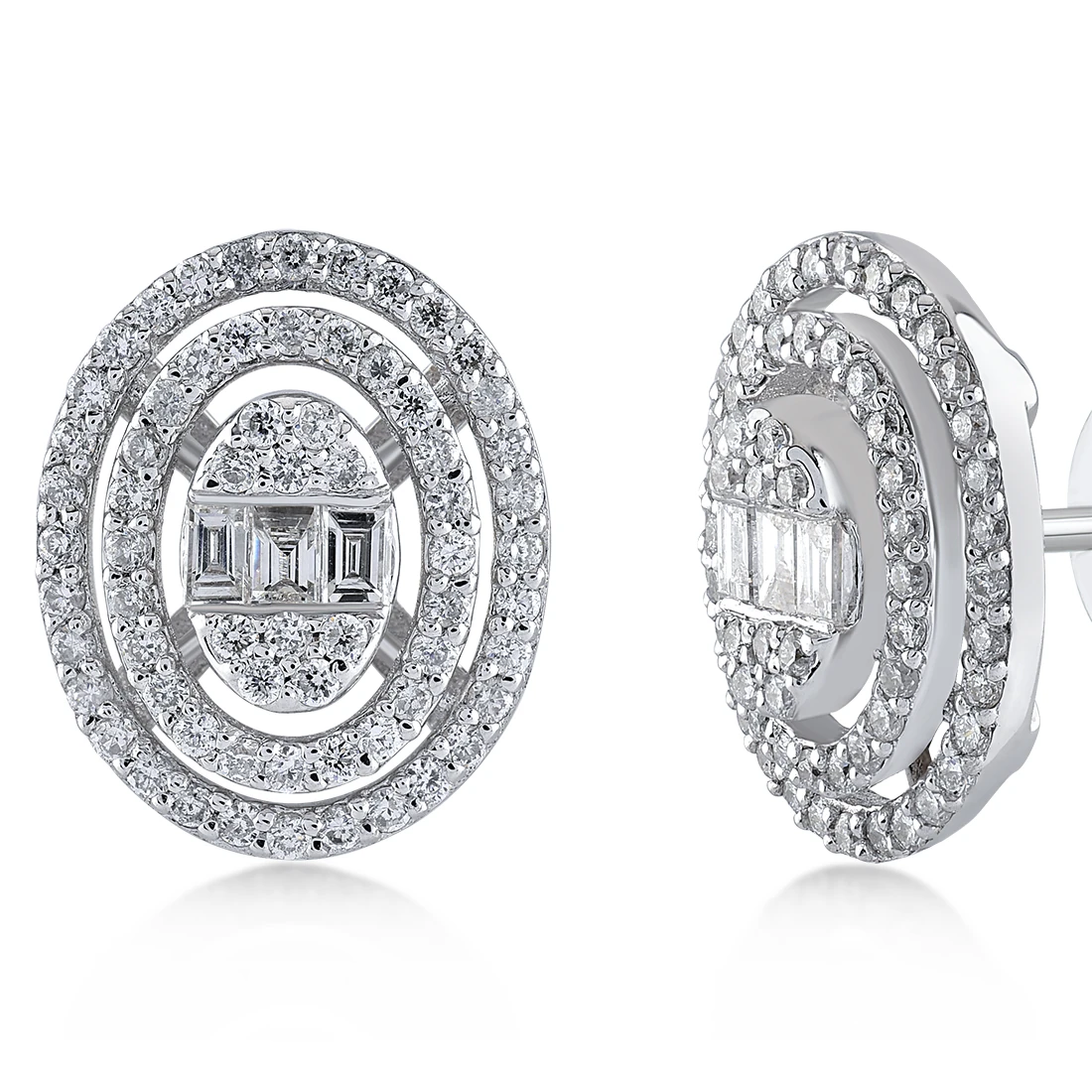 0,60 Karat Pırlanta Baget Küpe