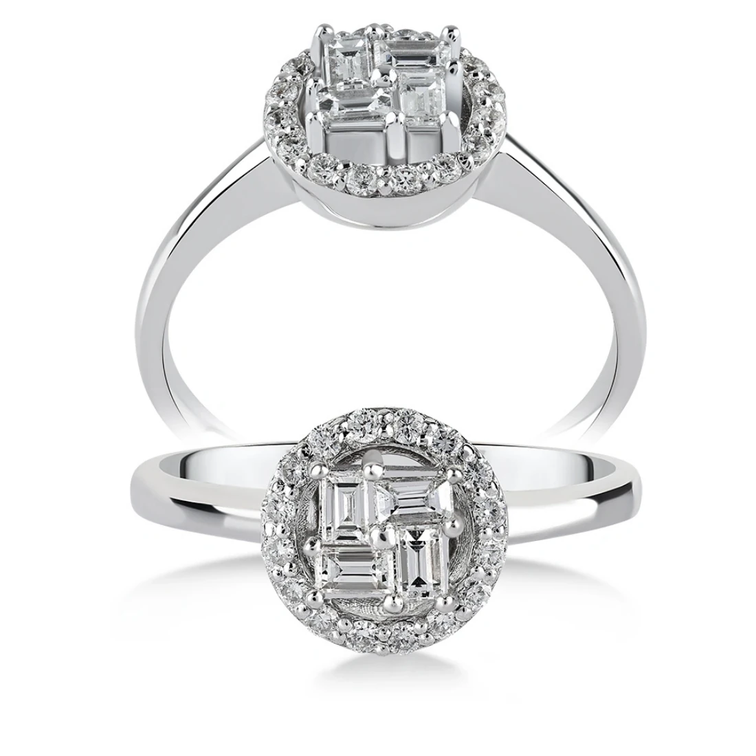 0,35 Karat Pırlanta Baget Yüzük