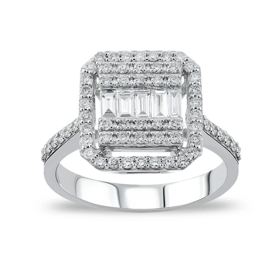 0,62 Karat Pırlanta Baget Yüzük