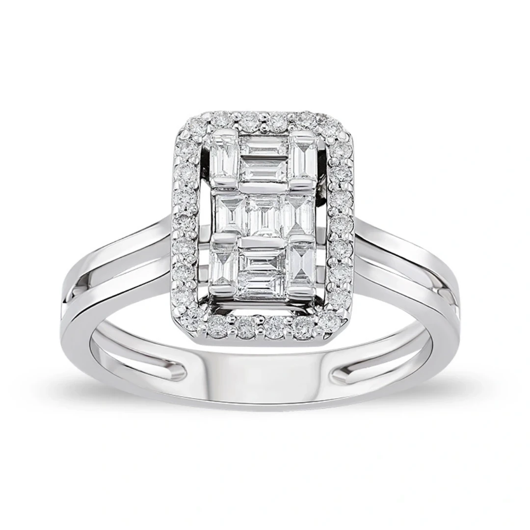 0,50 Karat Pırlanta Baget Yüzük