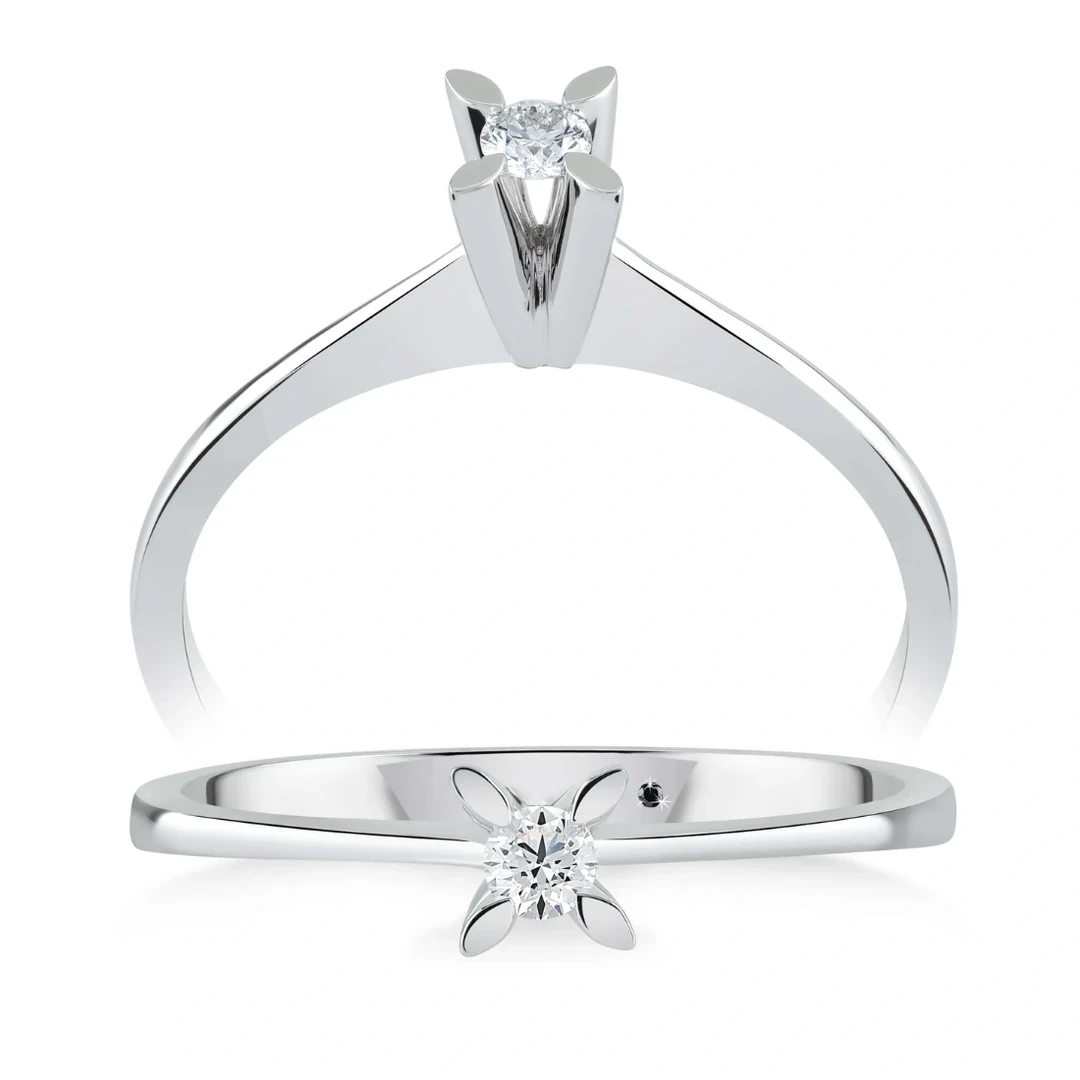 0,13 Karat Tektaş Pırlanta Yüzük