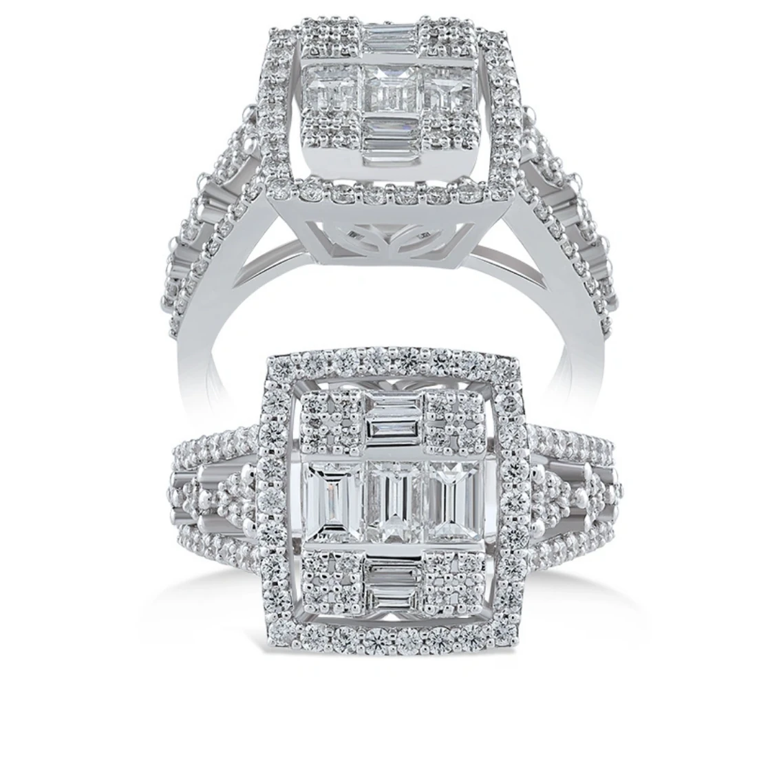 1,25 Karat Pırlanta Baget Yüzük