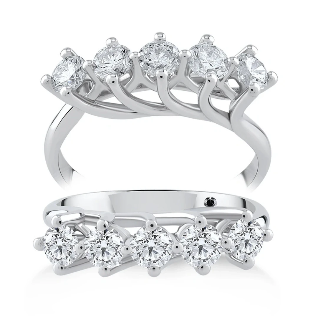 0,90 Karat Pırlanta Beştaş Yüzük