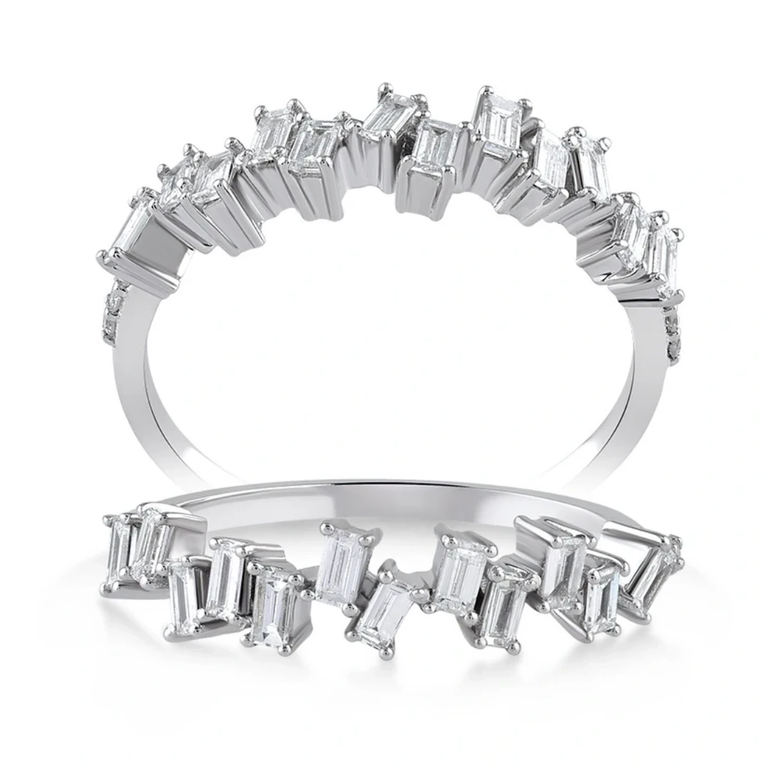 0,37 Karat Pırlanta Baget Yüzük