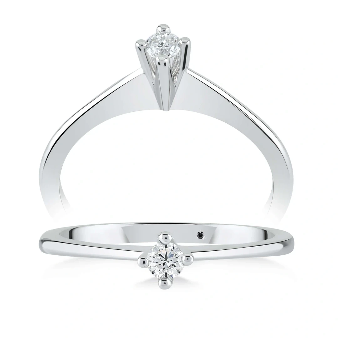 0,17 Karat Tektaş Pırlanta Yüzük