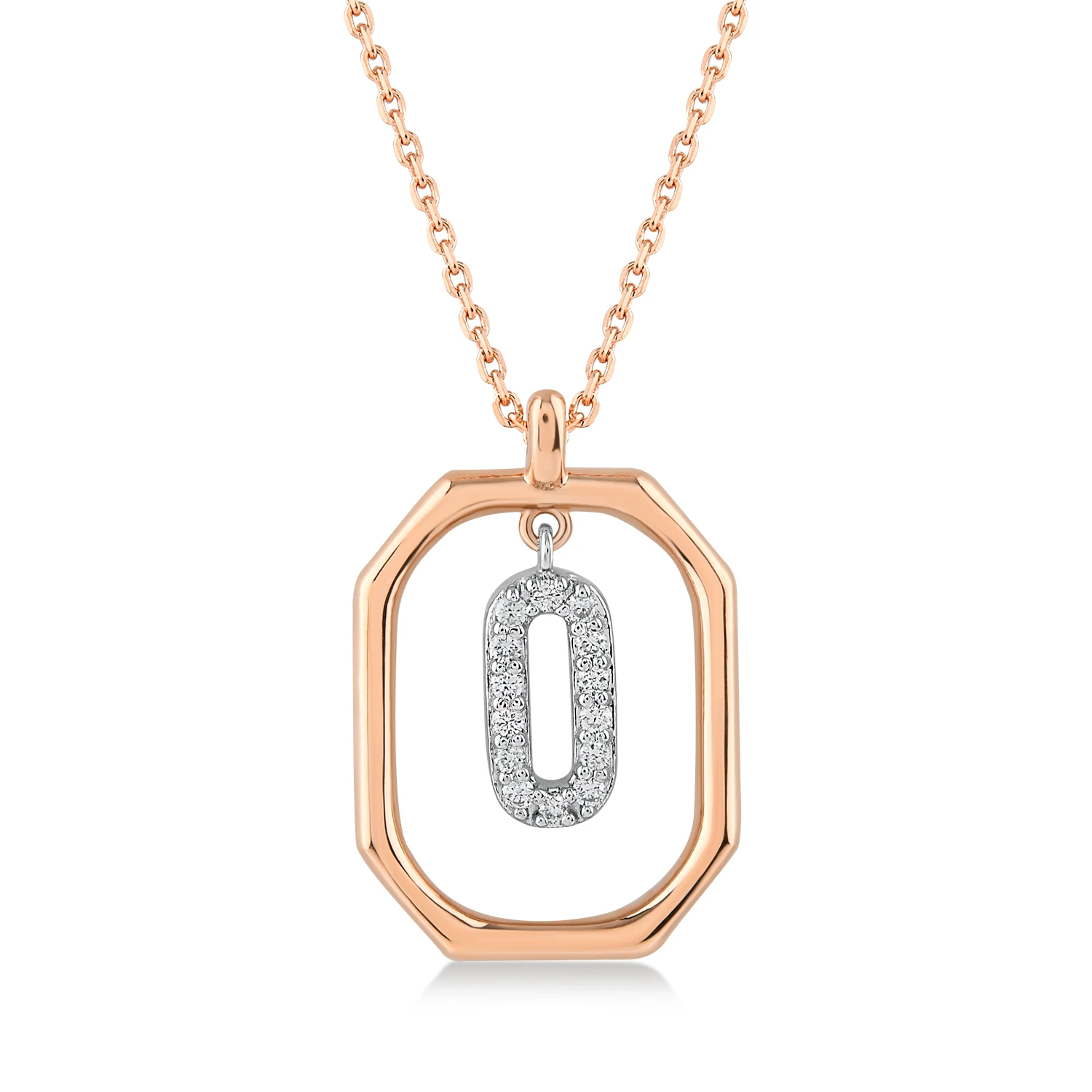 0,10 Karat O Harfi Pırlanta Kolye