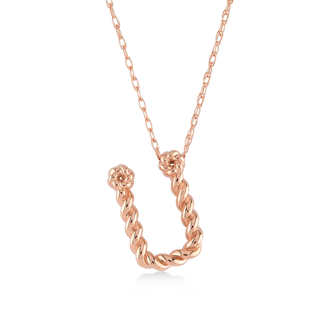 0,01 Karat Ü Harfi Pırlanta Kolye