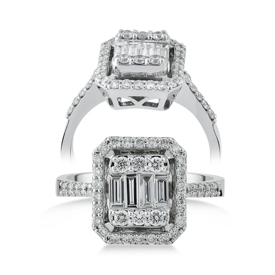 0,70 Karat Pırlanta Baget Yüzük