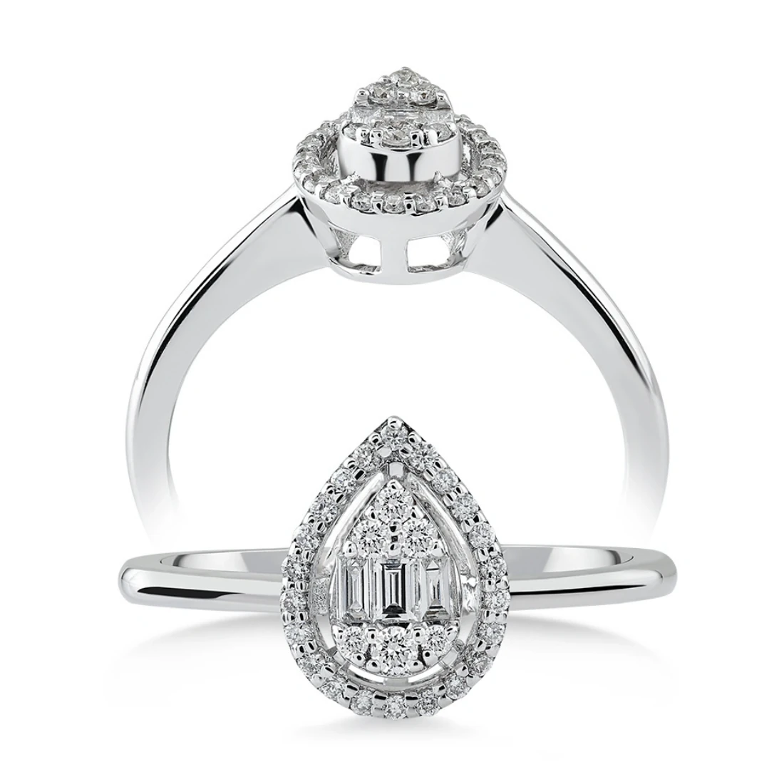 0,20 Karat Pırlanta Baget Yüzük