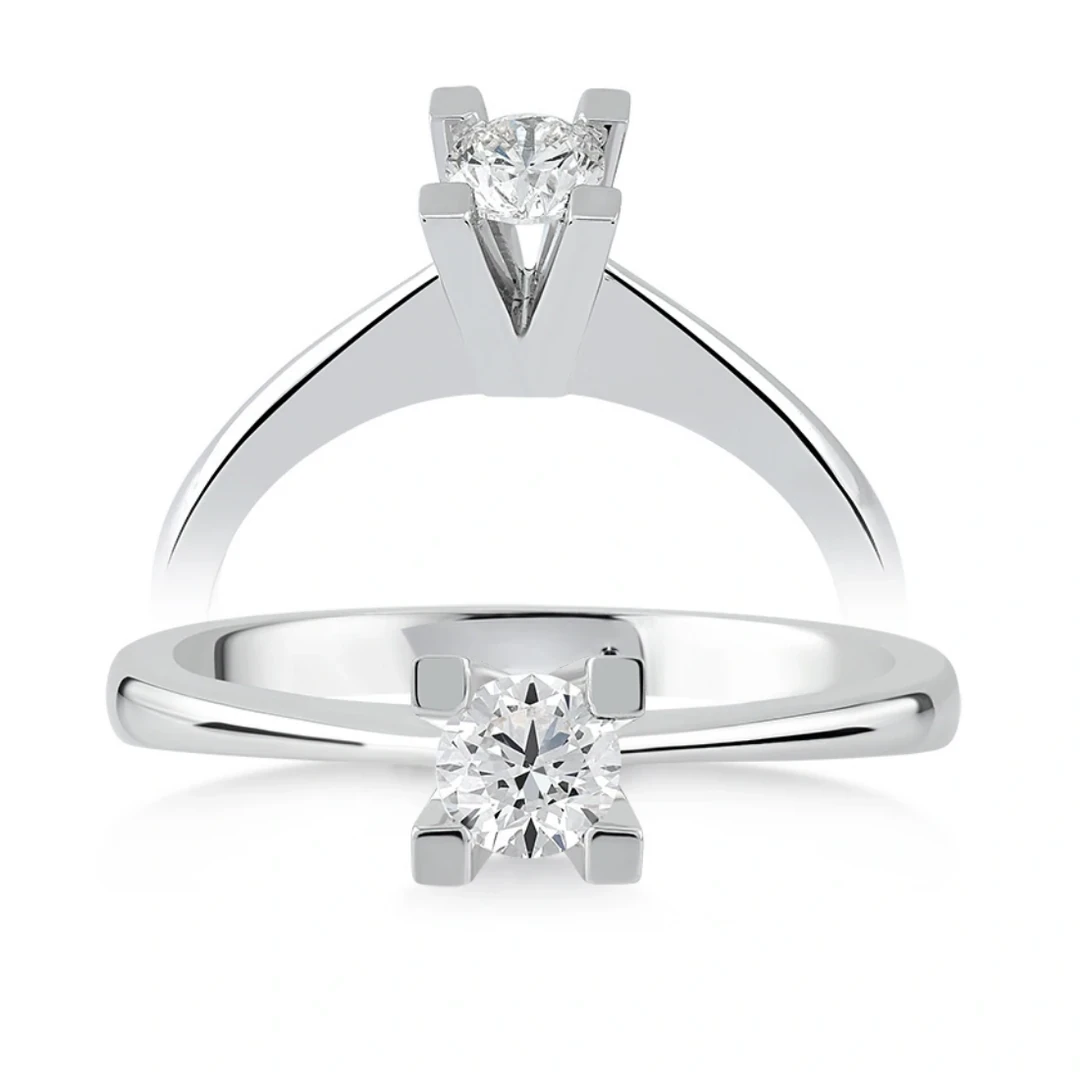 0,18 Karat Tektaş Pırlanta Yüzük