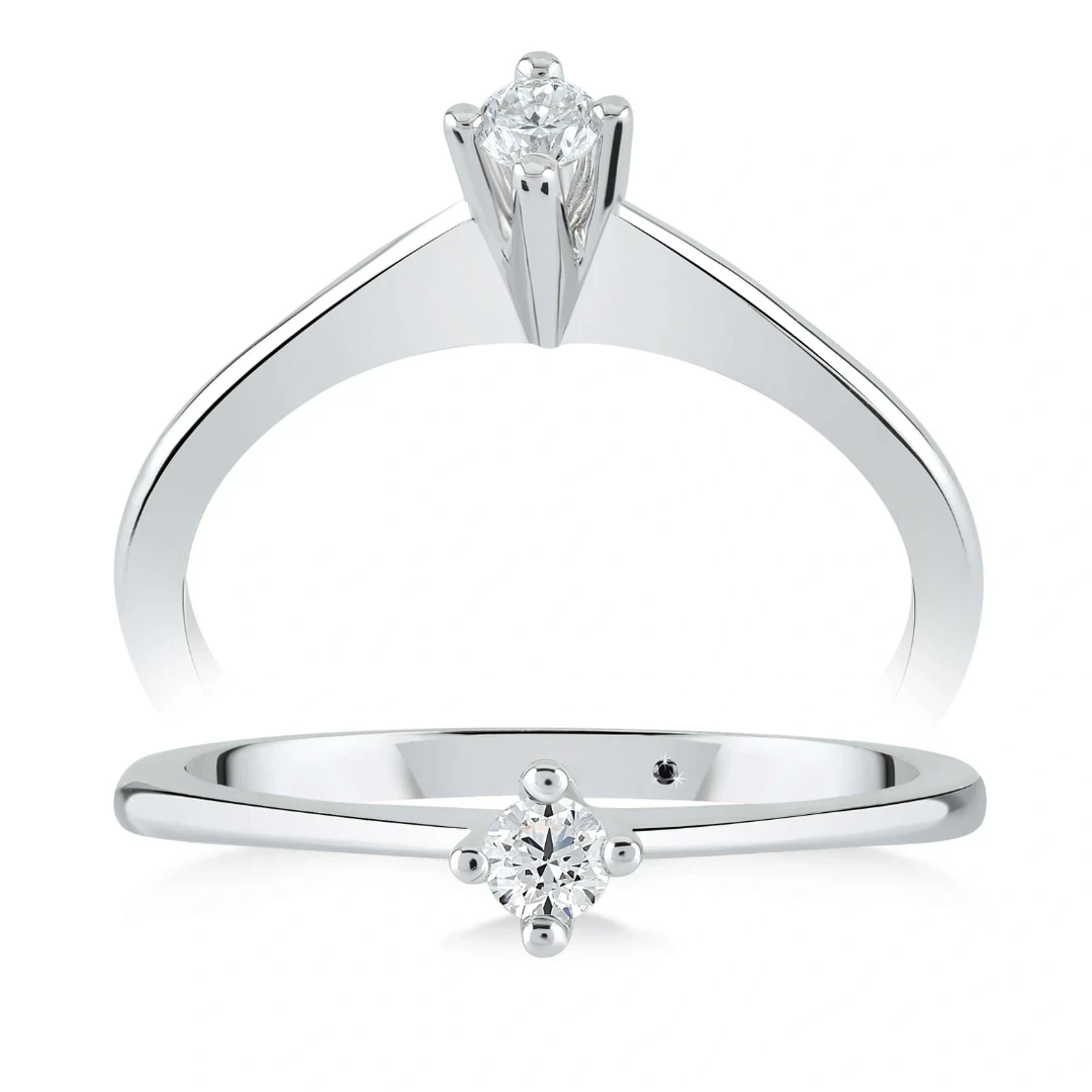 0,18 Karat Tektaş Pırlanta Yüzük