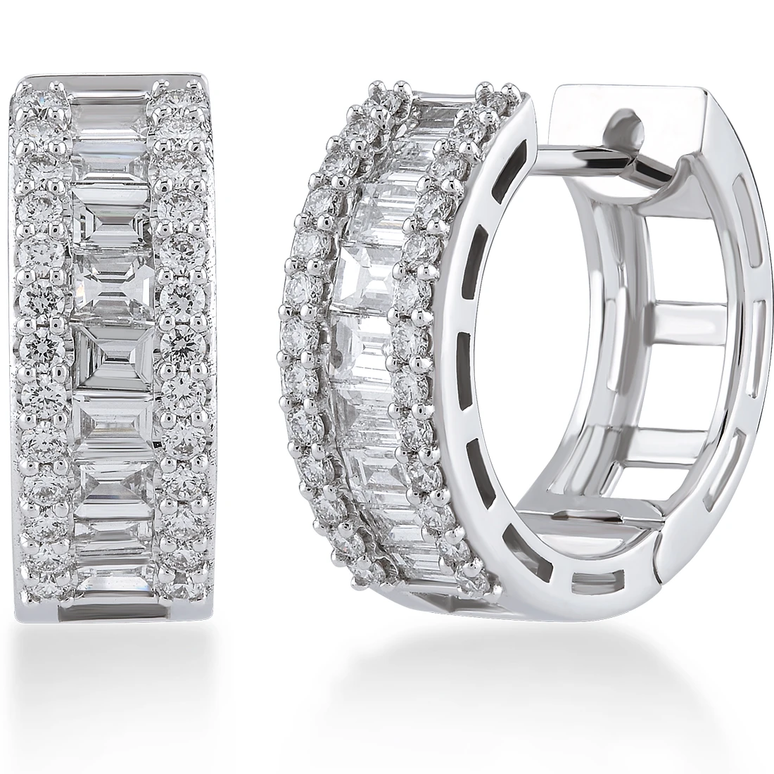 0,80 Karat Pırlanta Baget Küpe