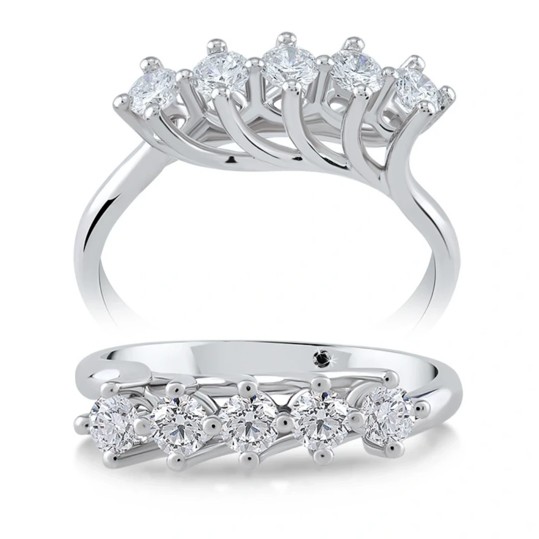 1,00 Karat Pırlanta Beştaş Yüzük