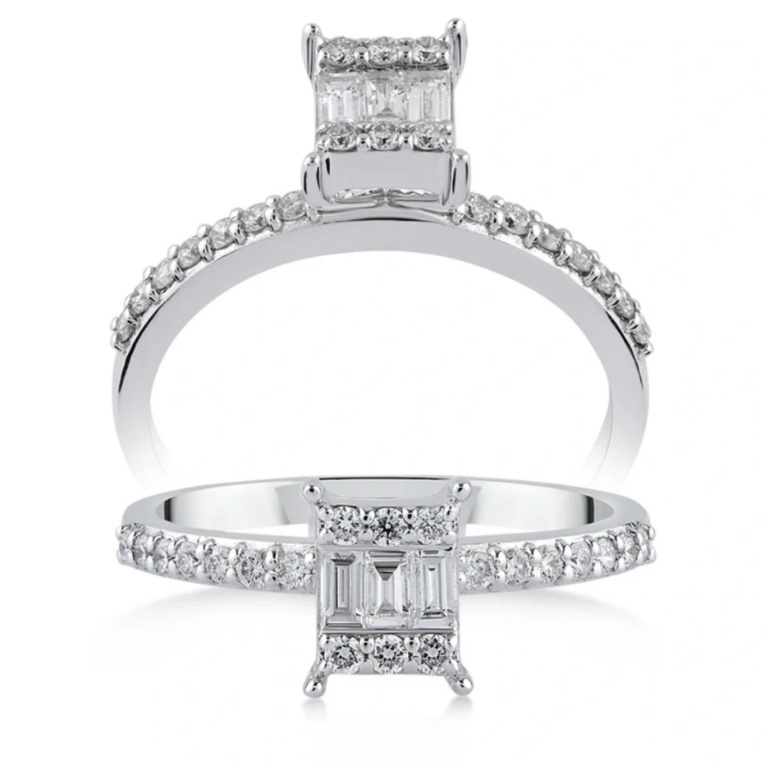 0,36 Karat Pırlanta Baget Yüzük