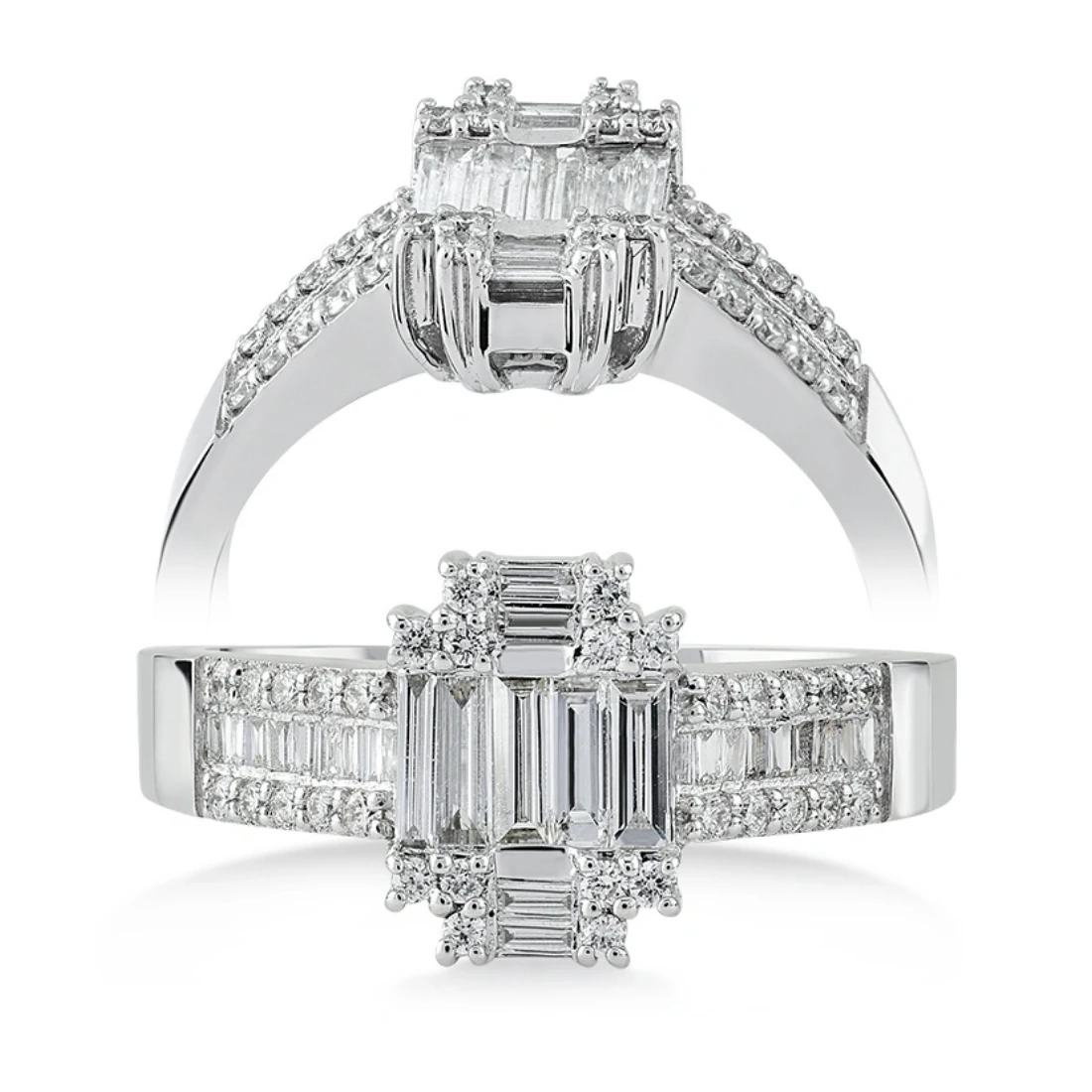 0,55 Karat Pırlanta Baget Yüzük