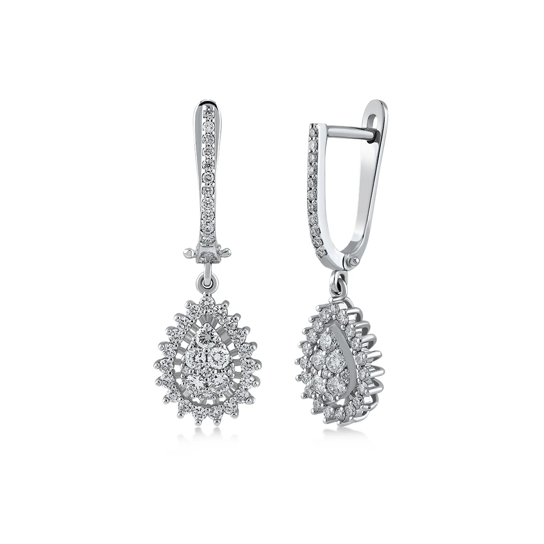 0,76 Karat Tasarım Pırlanta Küpe