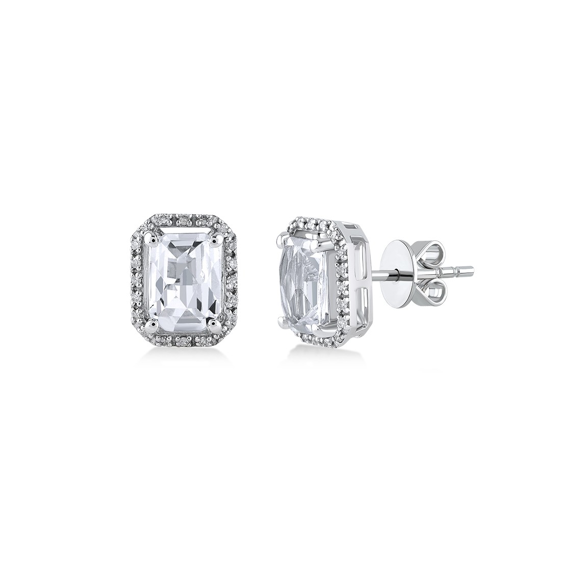 1,98 Karat Pırlanta Topaz Küpe