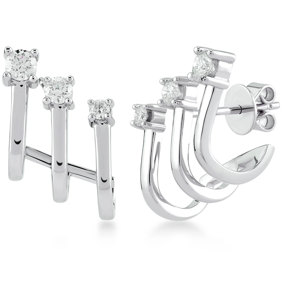 0,48 Karat Tasarım Pırlanta Küpe