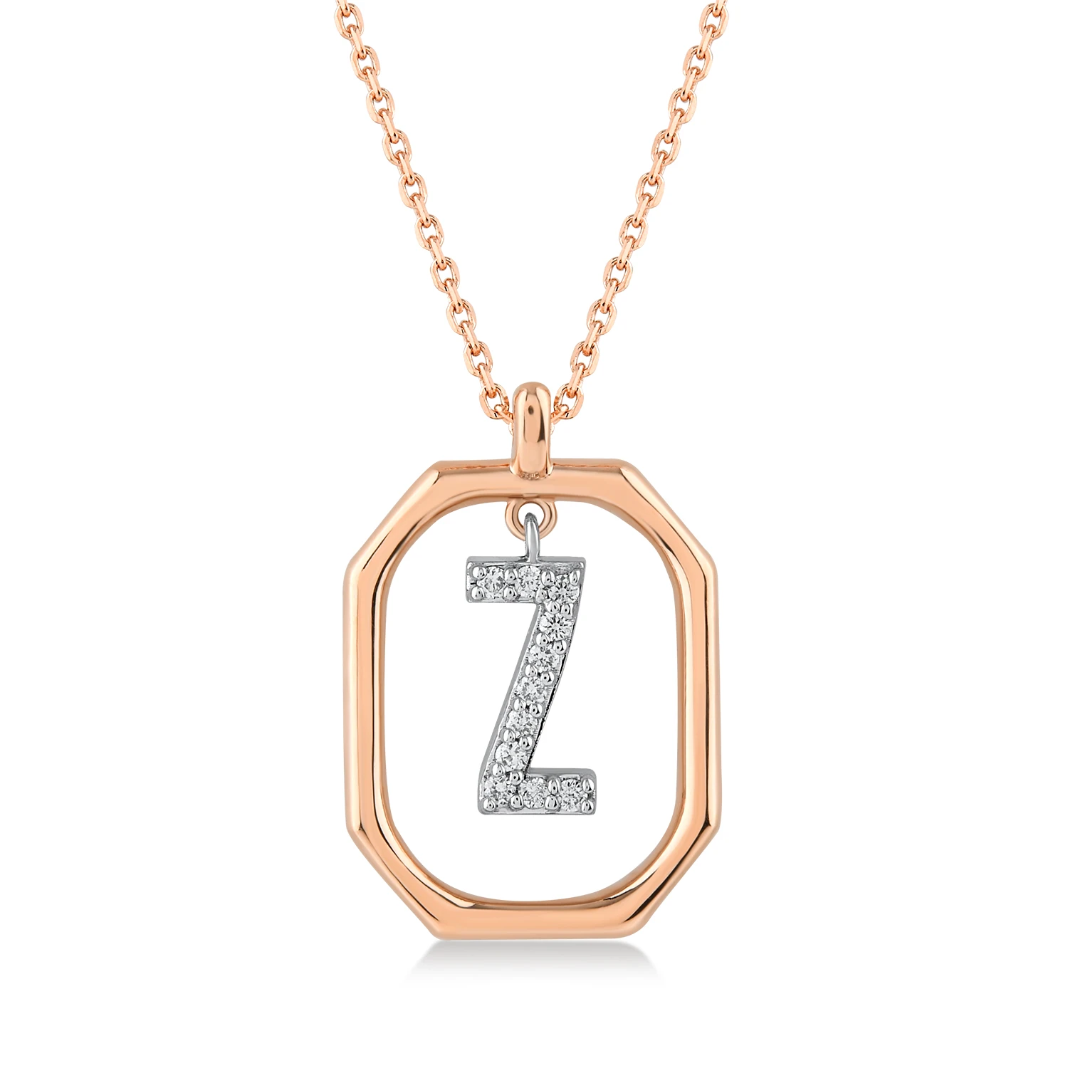 0,08 Karat Z Harfi Pırlanta Kolye