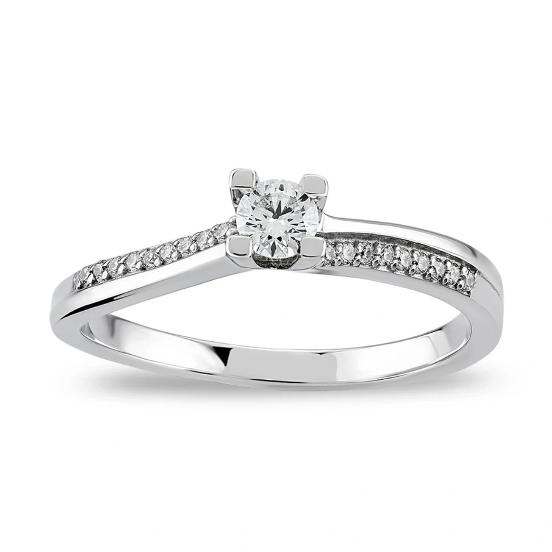 0,17 Karat Tektaş Pırlanta Yüzük