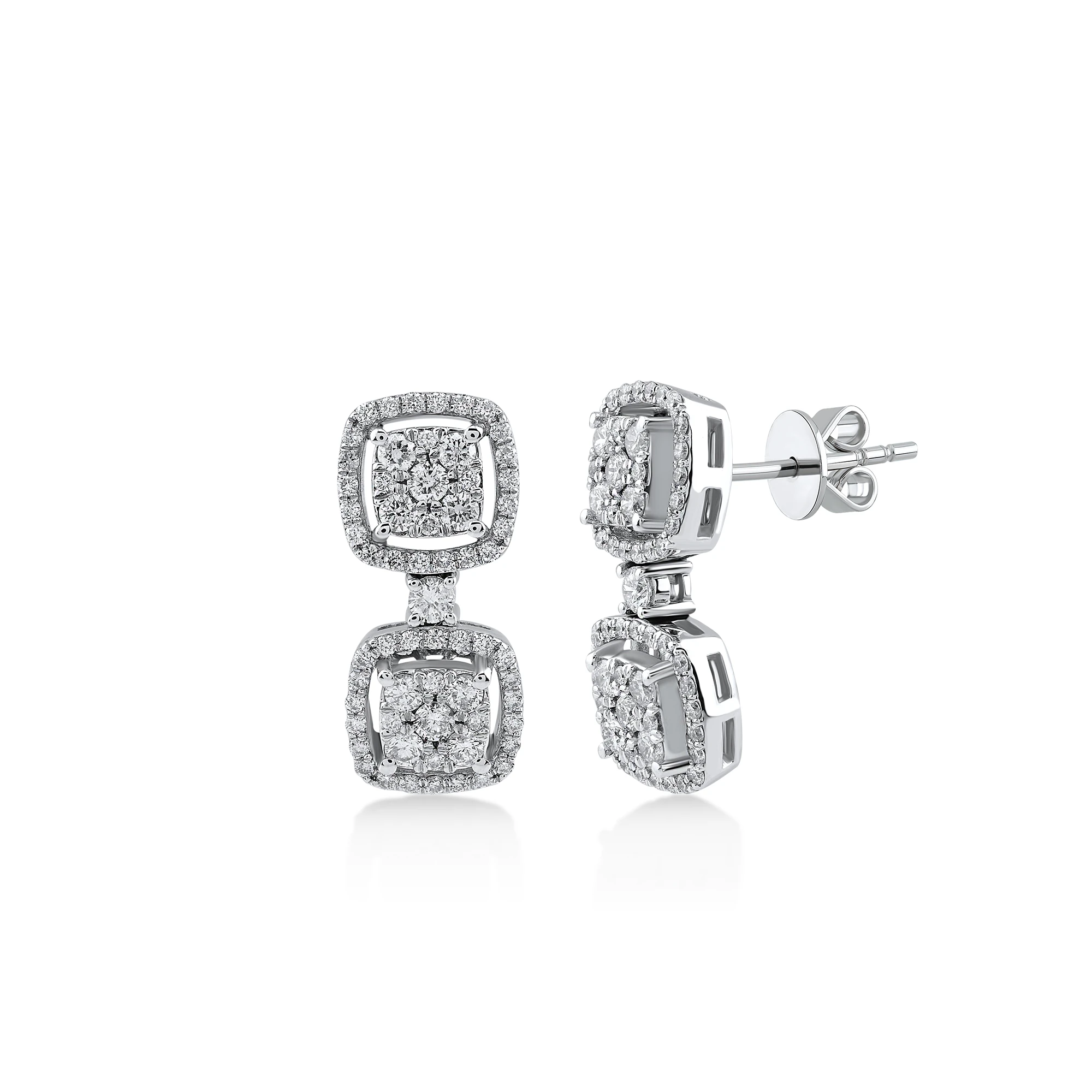 1,05 Karat Tasarım Pırlanta Küpe