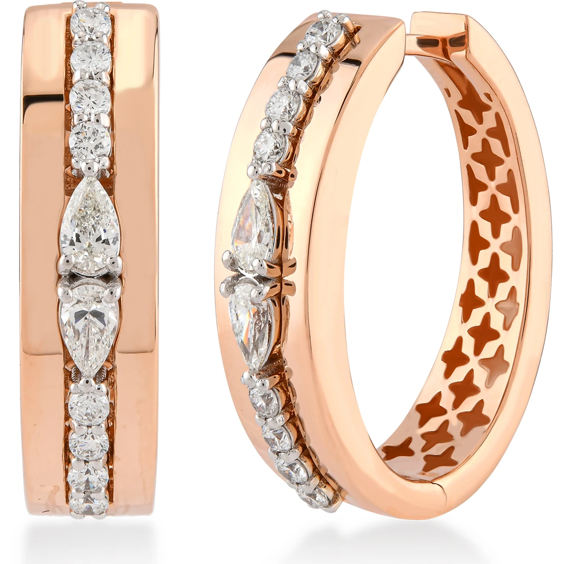 1,00 Karat Tasarım Pırlanta Küpe