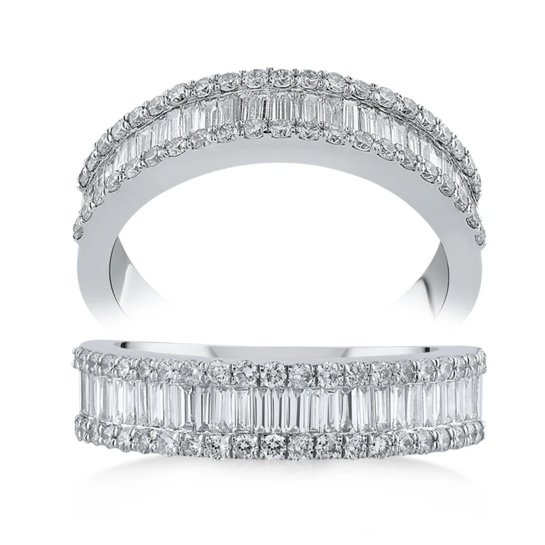 0,66 Karat Pırlanta Baget Yüzük