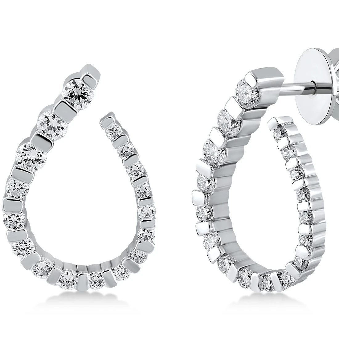 0,43 Karat Tasarım Pırlanta  Küpe