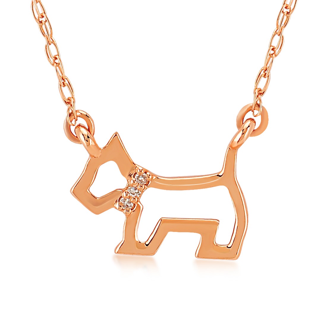 Pırlanta Altın Köpek Kolye