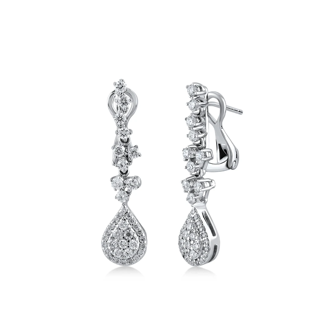 0,89 Karat Tasarım Pırlanta Küpe