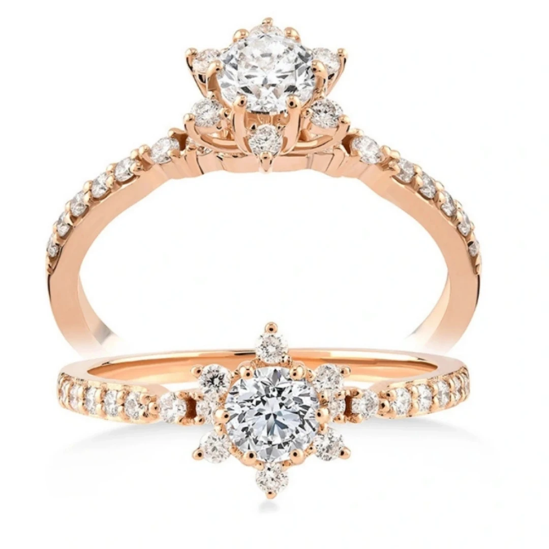 0,50 Karat Tasarım Tektas Pırlanta Yüzük