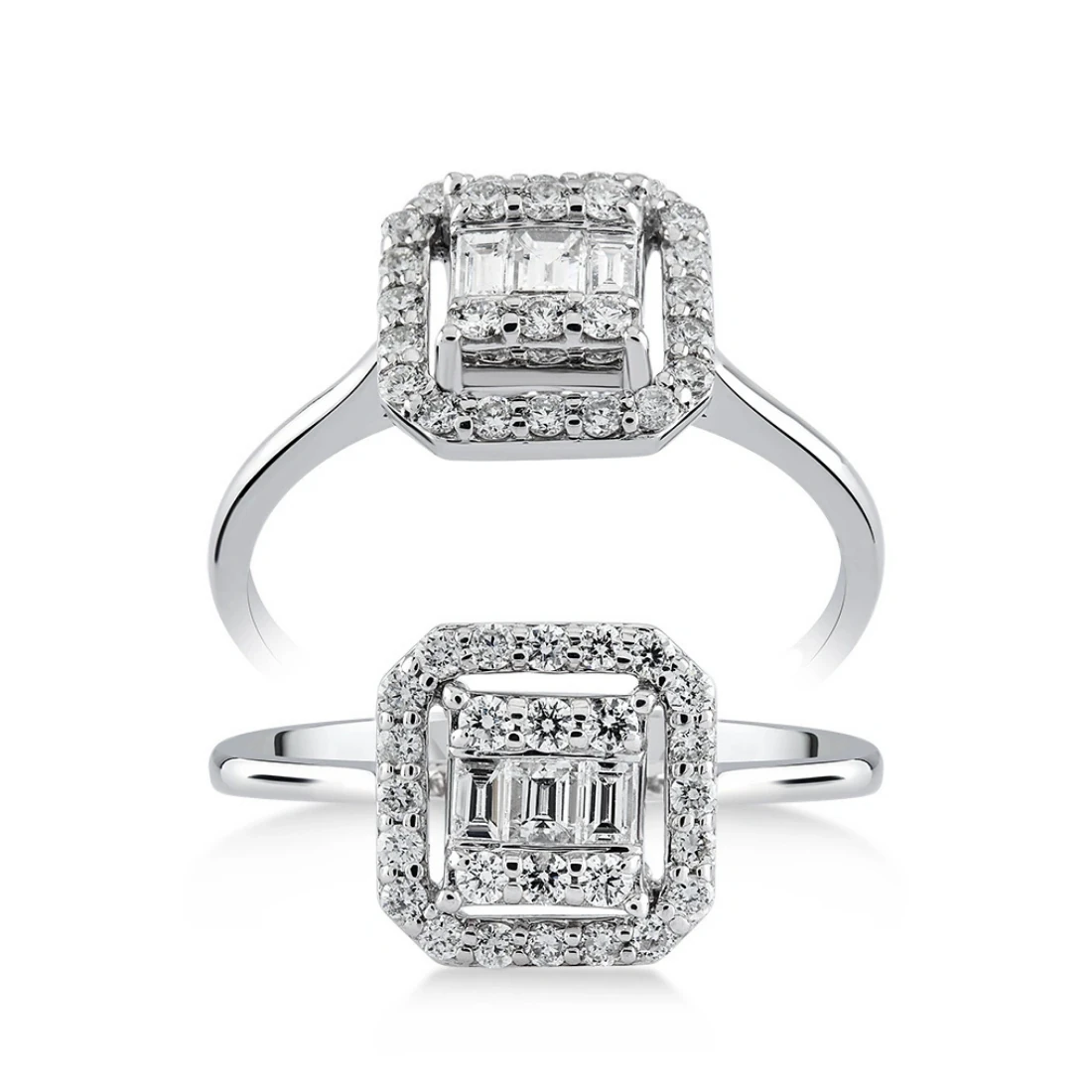 0,35 Karat Pırlanta Baget Yüzük