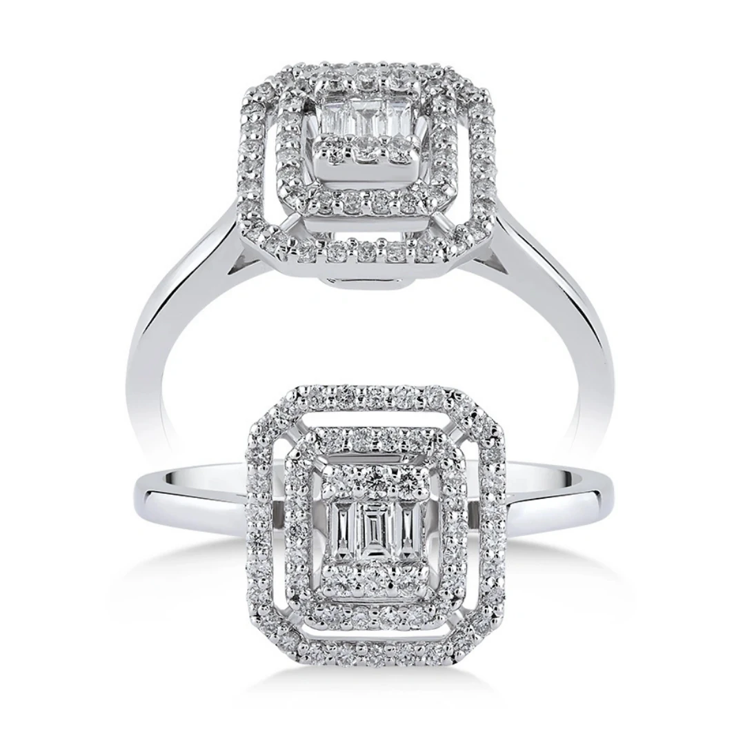 0,26 Karat Pırlanta Baget Yüzük