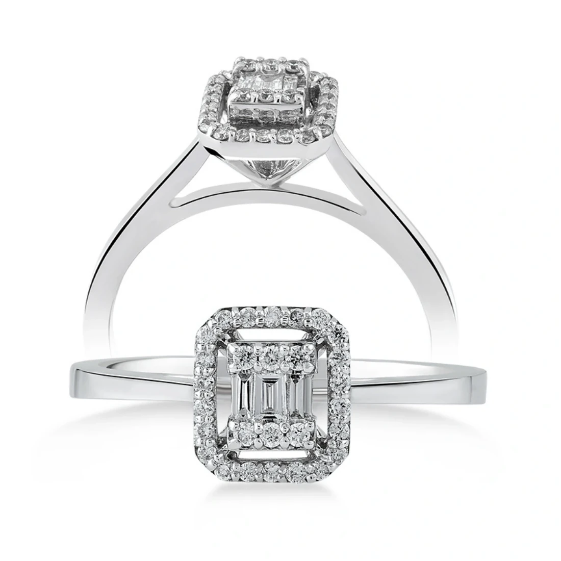 0,15 Karat Pırlanta Baget Yüzük