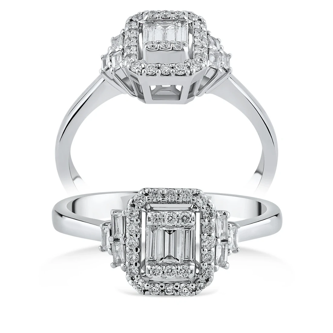 0,27 Karat Pırlanta Baget Yüzük