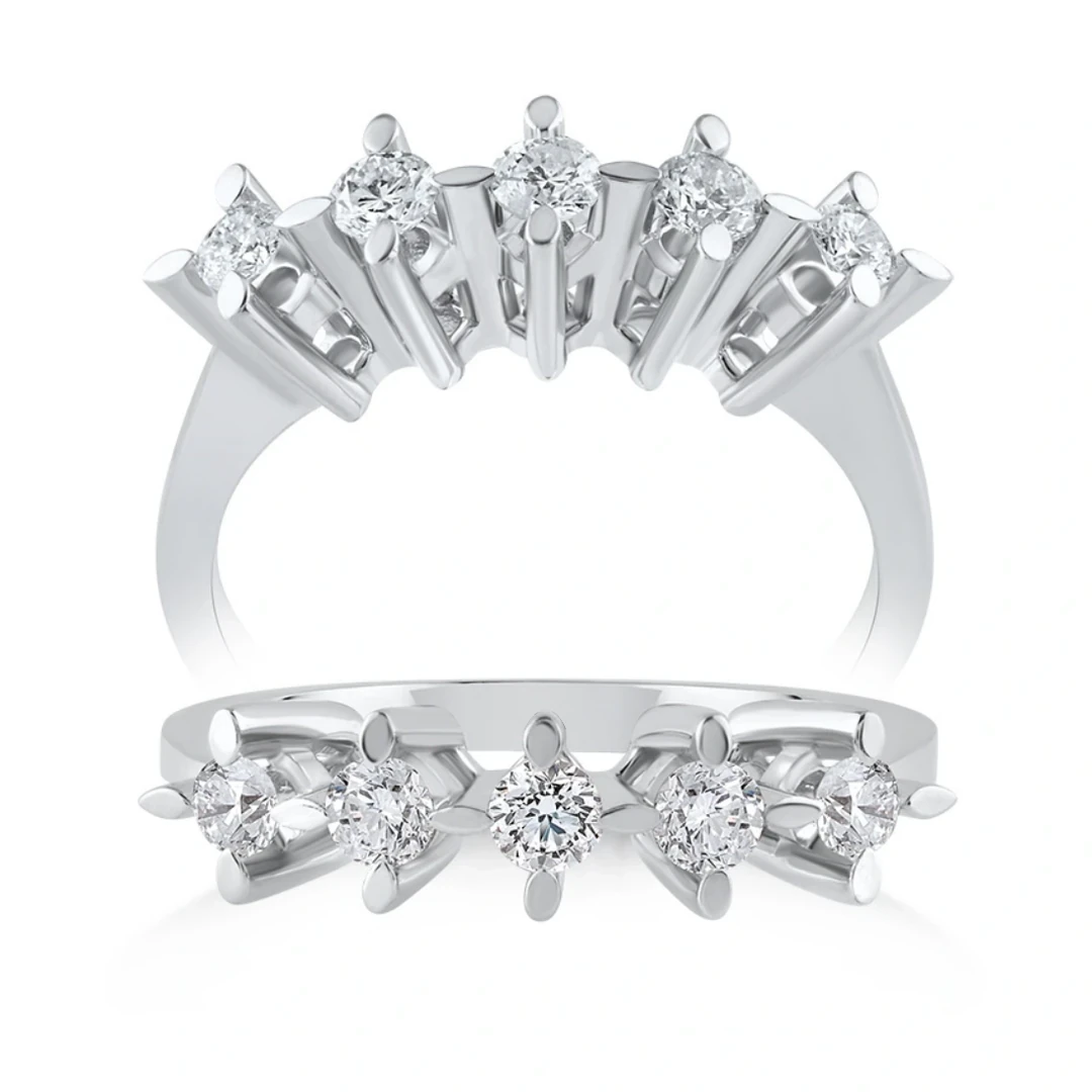 0,50 Karat Pırlanta Beştaş Yüzük