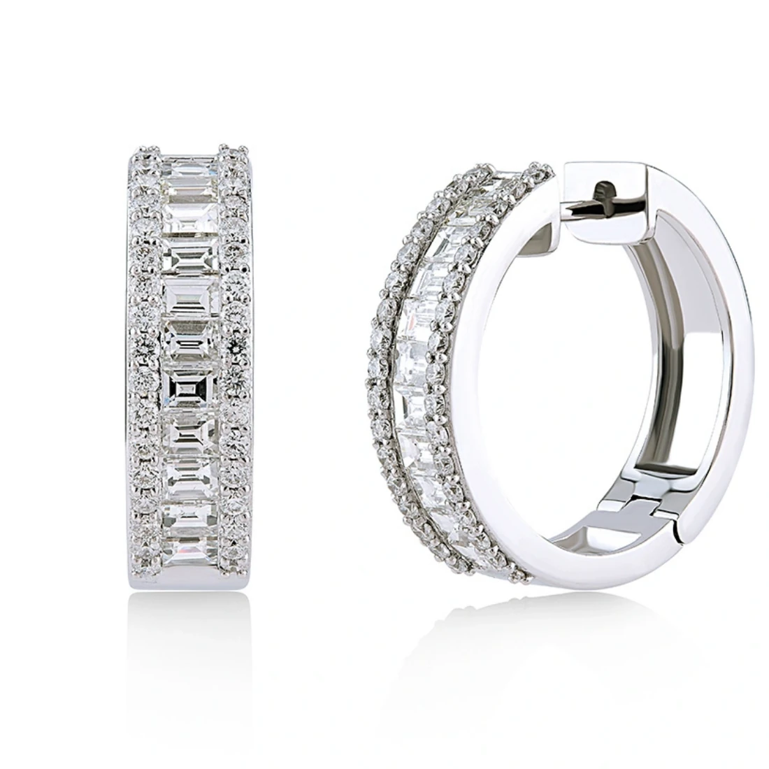 2,00 Karat Pırlanta Baget Küpe