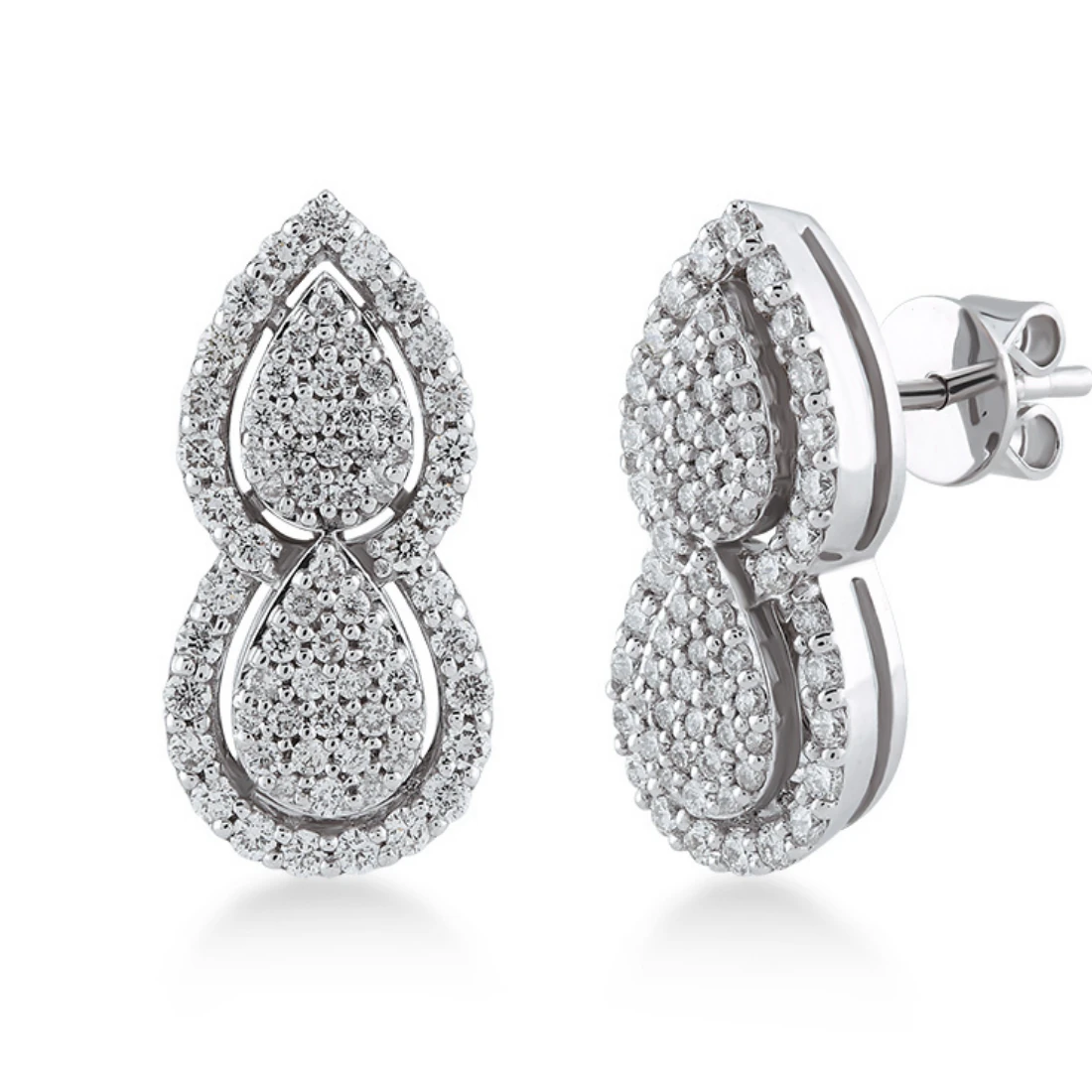 0,80 Karat Tasarım Pırlanta Küpe