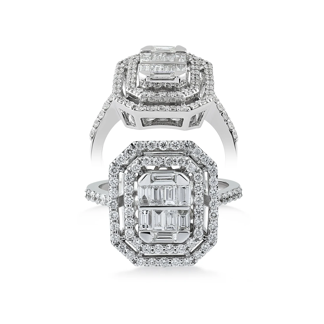 0,88 Karat Pırlanta Baget Yüzük